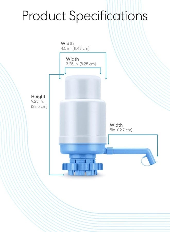 AquaGo Manual Hand Press Water Dispenser Pump for 20-Litre Bottles and Cans, Portable for Home, Office, Schools and Camping, Hassle-Free, Easy to Clean - Image 3